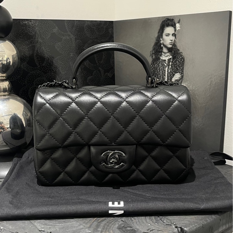 Chanel 手柄Coco20 SoBlack芯片款 #99新帶膜 #超稀有全網唯一 #配件齊全🉑送禮-10
