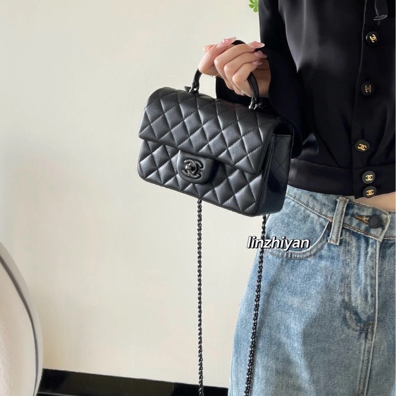 Chanel 手柄Coco20 SoBlack芯片款 #99新帶膜 #超稀有全網唯一 #配件齊全🉑送禮-12