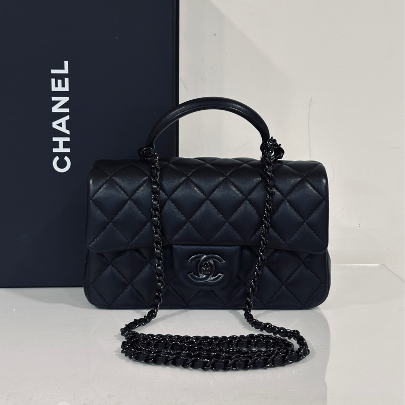 Chanel 手柄Coco20 SoBlack芯片款 #99新帶膜 #超稀有全網唯一 #配件齊全🉑送禮-23