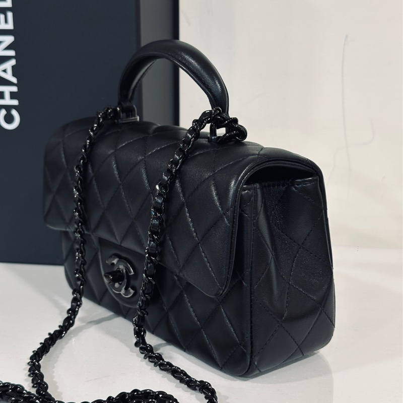 Chanel 手柄Coco20 SoBlack芯片款 #99新帶膜 #超稀有全網唯一 #配件齊全🉑送禮-24