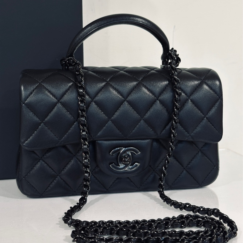 Chanel 手柄Coco20 SoBlack芯片款 #99新帶膜 #超稀有全網唯一 #配件齊全🉑送禮-25
