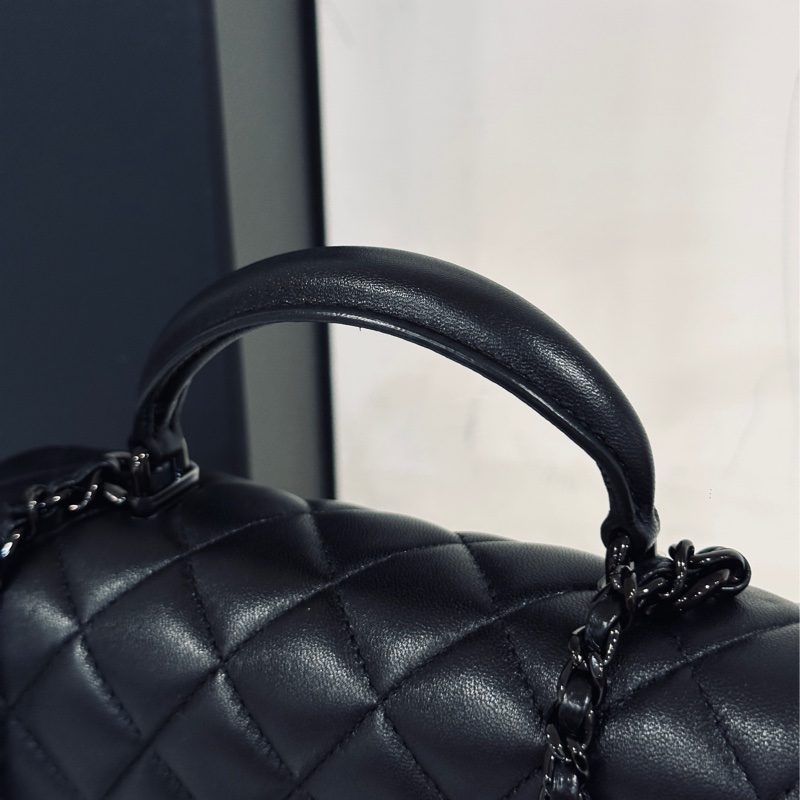 Chanel 手柄Coco20 SoBlack芯片款 #99新帶膜 #超稀有全網唯一 #配件齊全🉑送禮-36