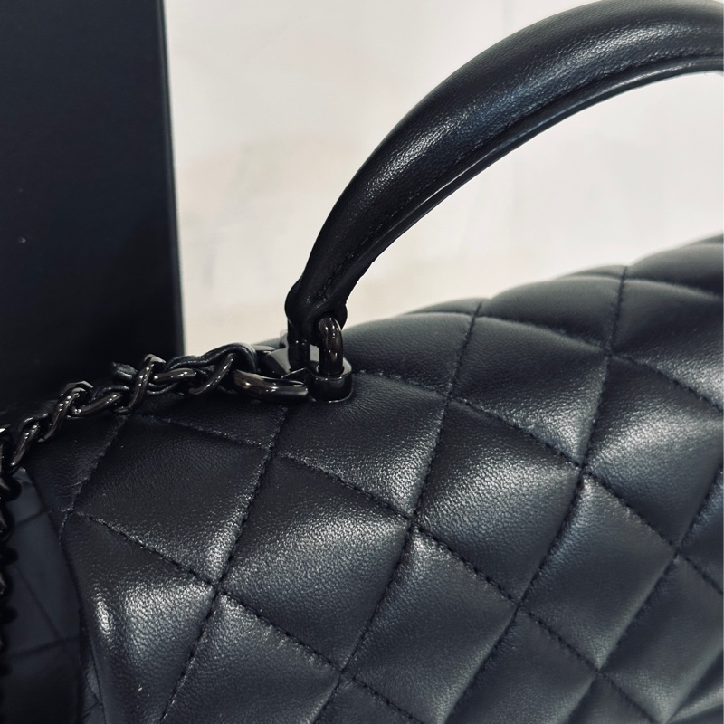 Chanel 手柄Coco20 SoBlack芯片款 #99新帶膜 #超稀有全網唯一 #配件齊全🉑送禮-48