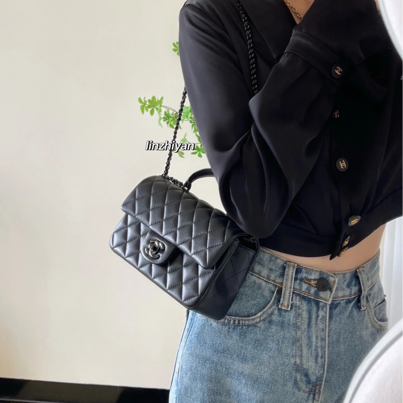 #近新閒置帶膜 #全配 #黑武士 香奈兒Coco20 handle so black芯片款-4
