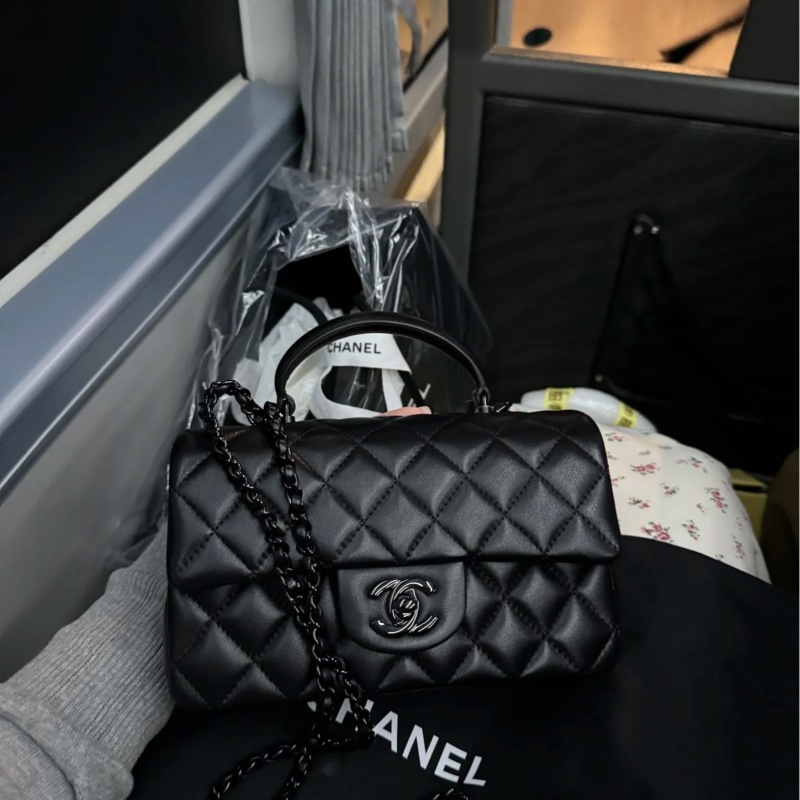 #近新閒置帶膜 #全配 #黑武士 香奈兒Coco20 handle so black芯片款-15