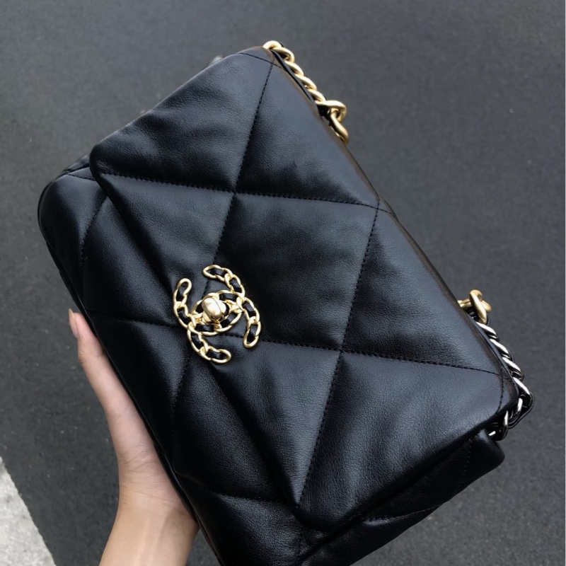 #全新帶膜 #全配🈶台灣購證 #芯片款 香奈兒黑金19bag小號-4