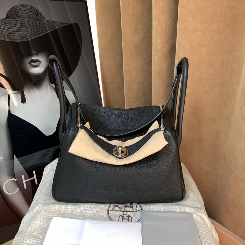 Hermes Lindy26 黑銀-0
