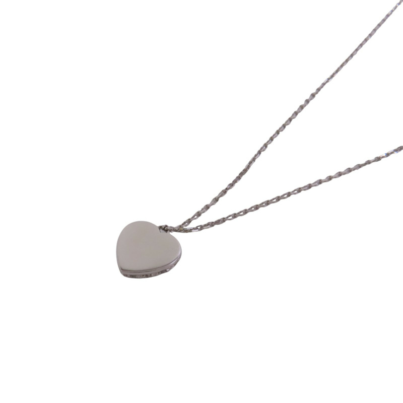 CARTIER 18K白金Heart Diamond Necklace鑽石項鏈-3