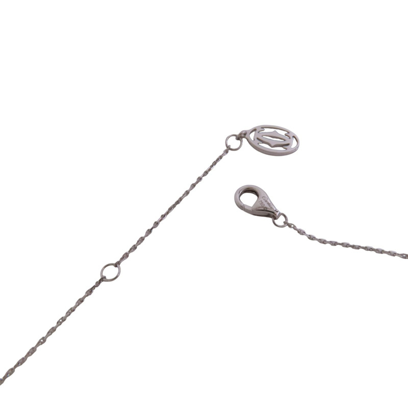 CARTIER 18K白金Heart Diamond Necklace鑽石項鏈-6