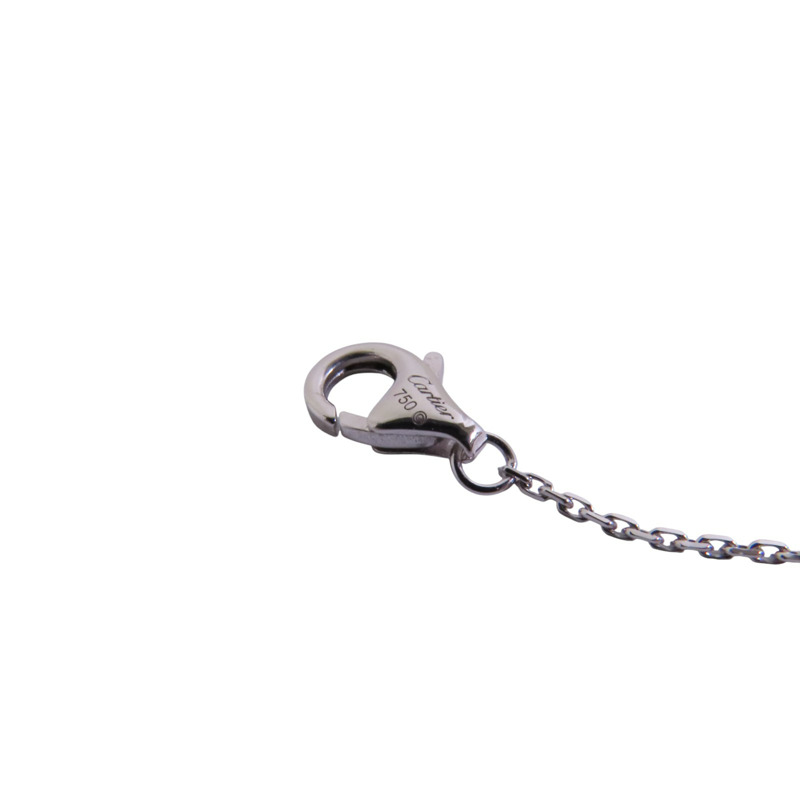 CARTIER 18K白金Heart Diamond Necklace鑽石項鏈-7