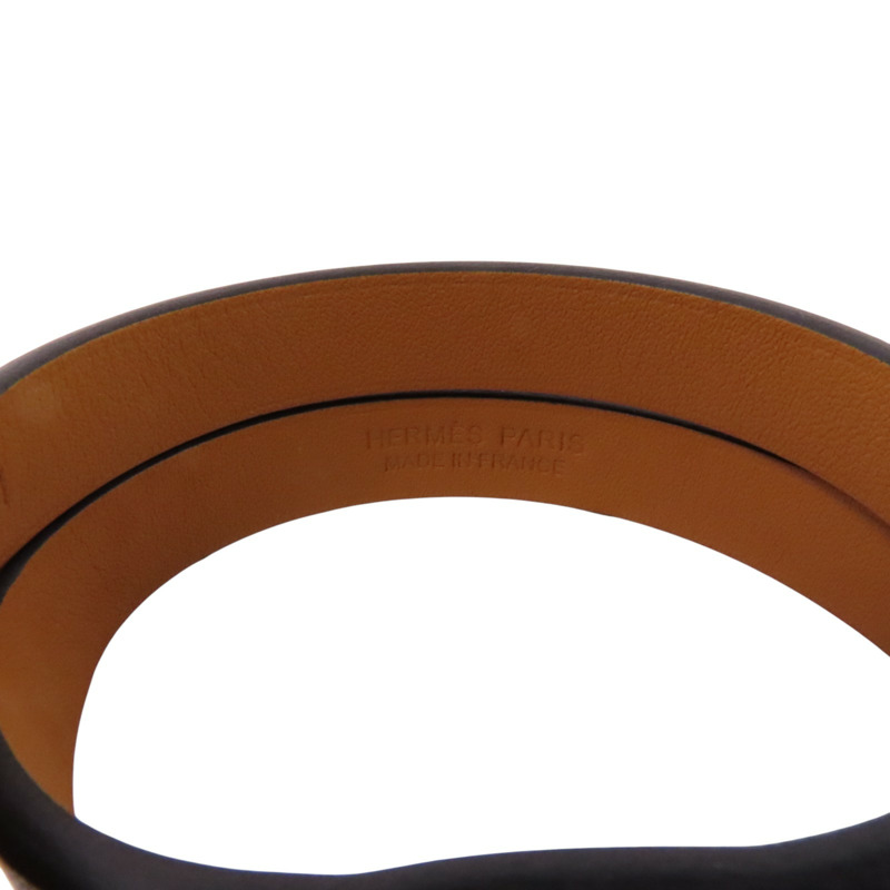 HERMES Swift皮革Kelly Double Tour Bracelet金扣手鐲-4