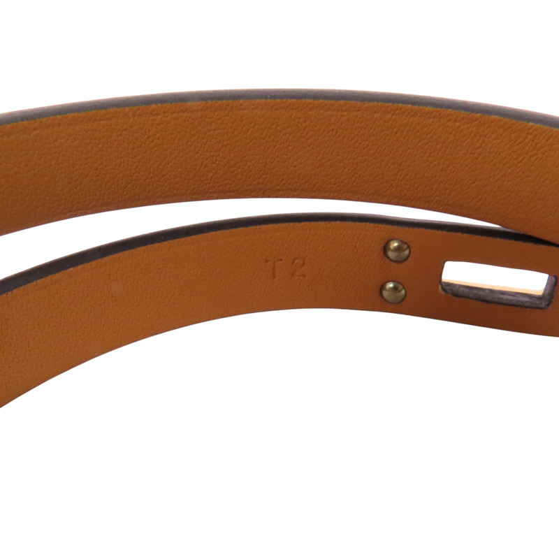 HERMES Swift皮革Kelly Double Tour Bracelet金扣手鐲-6