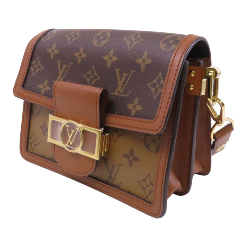 LOUIS VUITTON Monogram Reverse Mini Dauphine金扣肩背袋-2