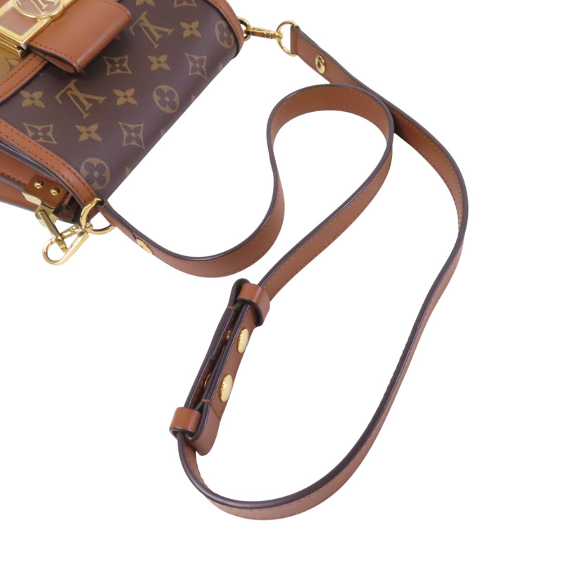 LOUIS VUITTON Monogram Reverse Mini Dauphine金扣肩背袋-6