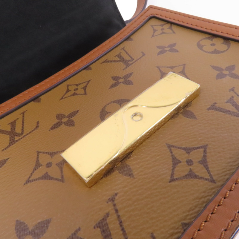 LOUIS VUITTON Monogram Reverse Mini Dauphine金扣肩背袋-8