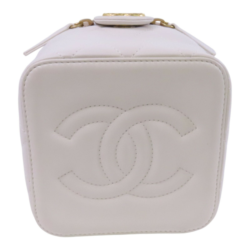 CHANEL 牛皮皮革Vanity Bag金扣鏈帶肩背袋-3