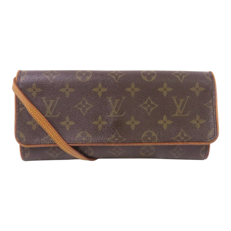 LOUIS VUITTON Monogram Pochette Twin GM金扣肩背袋-0