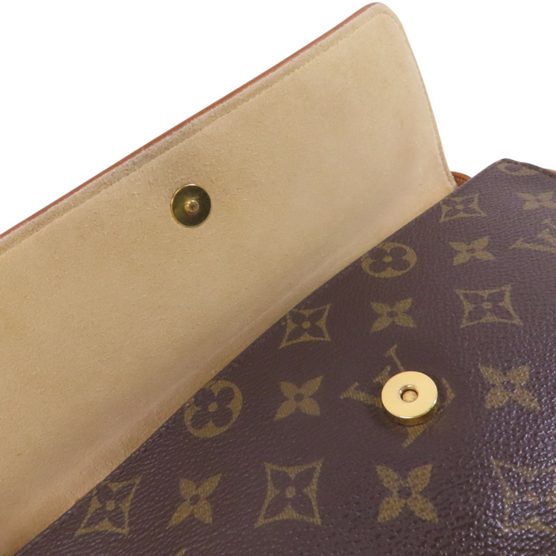 LOUIS VUITTON Monogram Pochette Twin GM金扣肩背袋-8