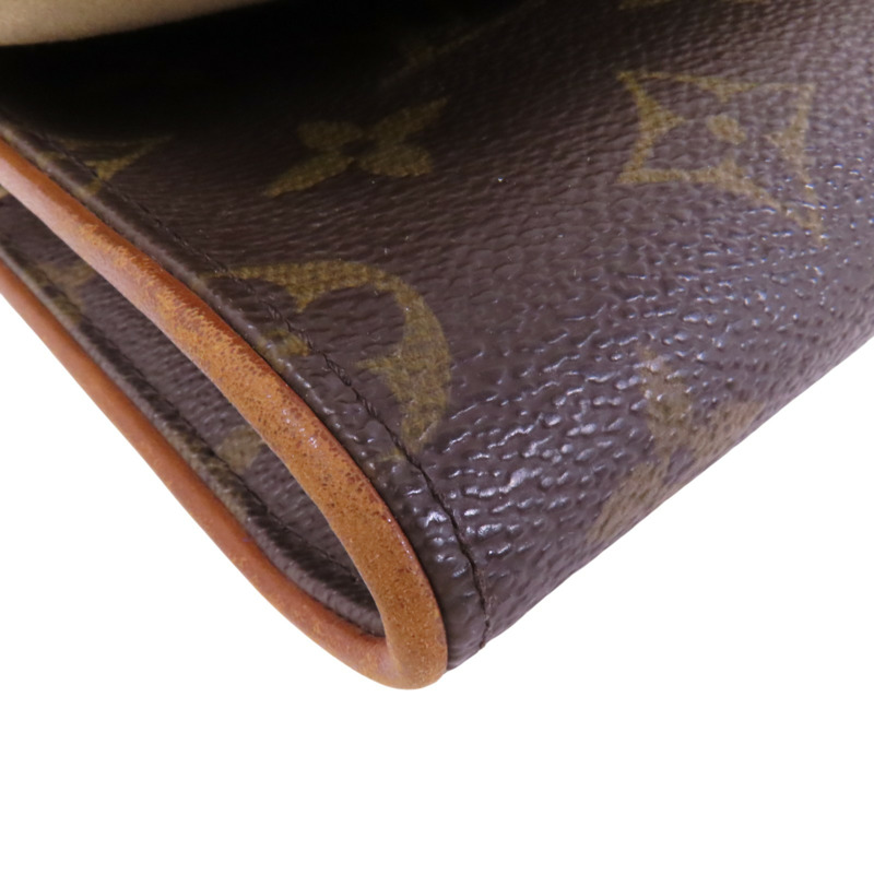 LOUIS VUITTON Monogram Pochette Twin GM金扣肩背袋-9