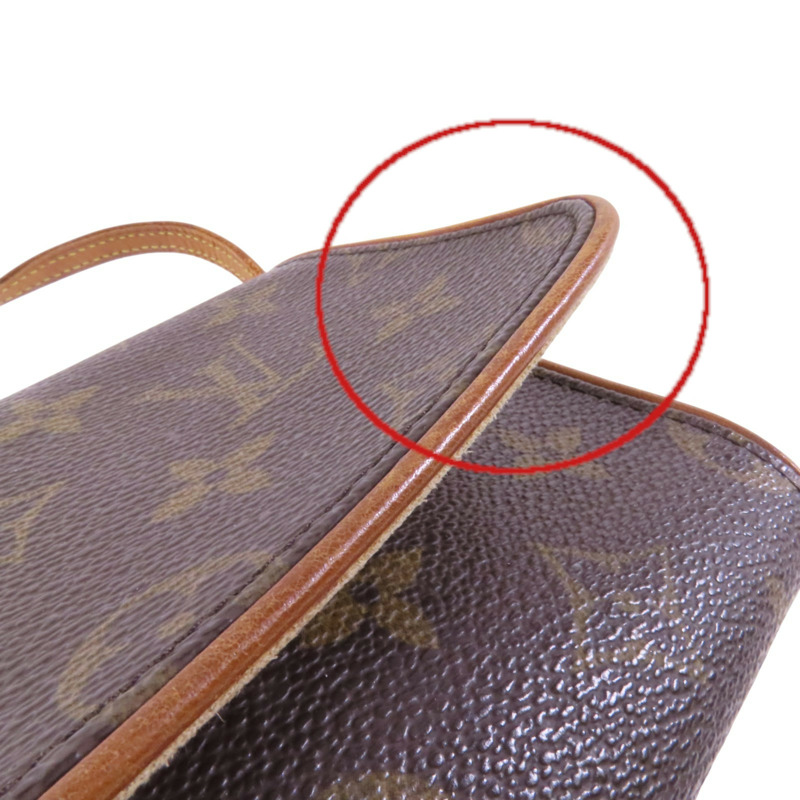 LOUIS VUITTON Monogram Pochette Twin GM金扣肩背袋-13