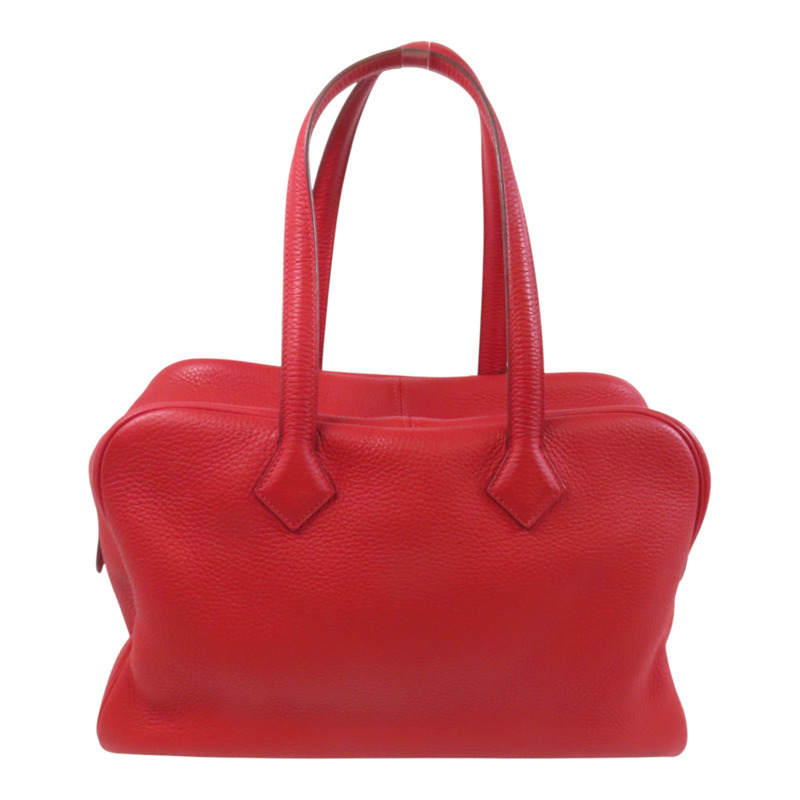 HERMES Clemence皮革Victoria 35銀扣手挽袋-1