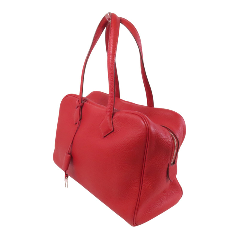 HERMES Clemence皮革Victoria 35銀扣手挽袋-2