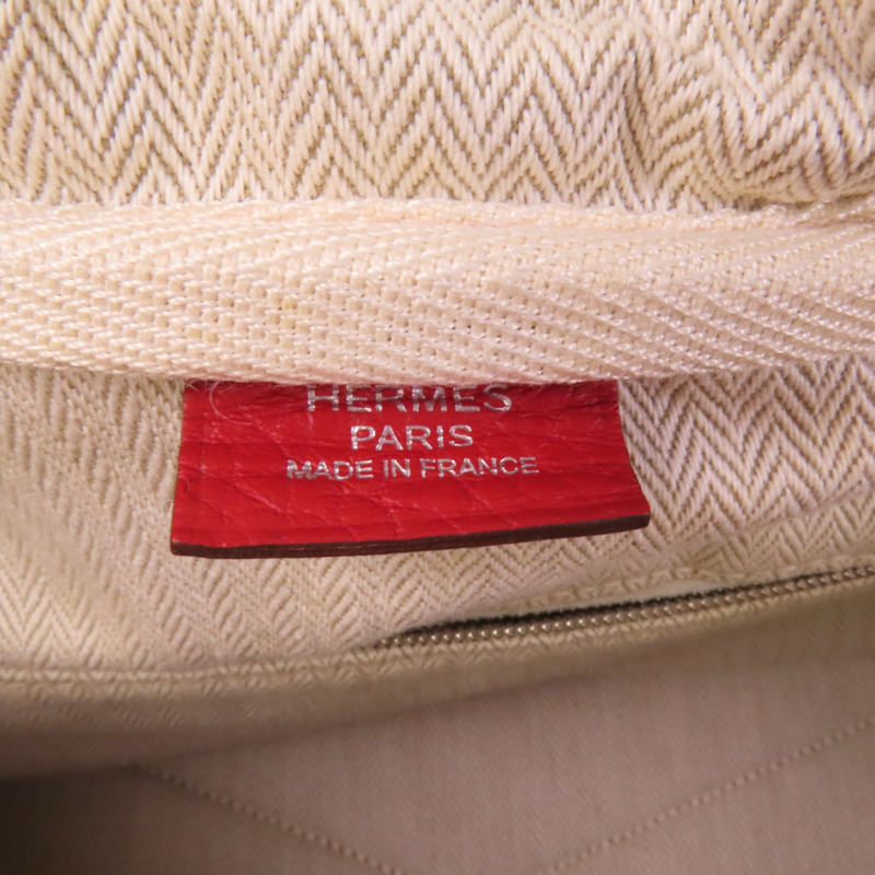 HERMES Clemence皮革Victoria 35銀扣手挽袋-5