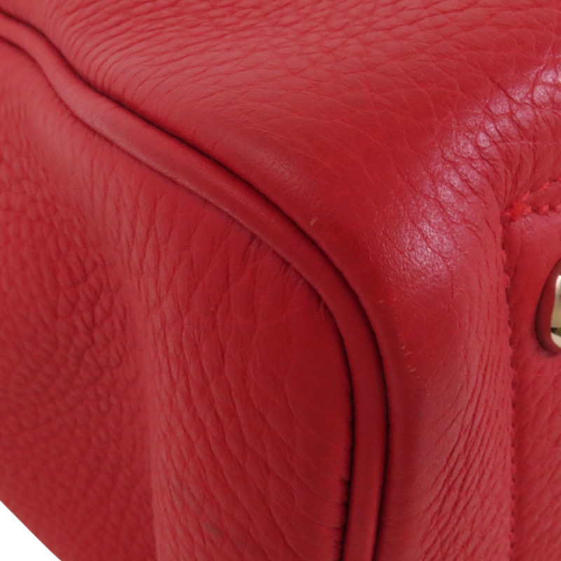 HERMES Clemence皮革Victoria 35銀扣手挽袋-9