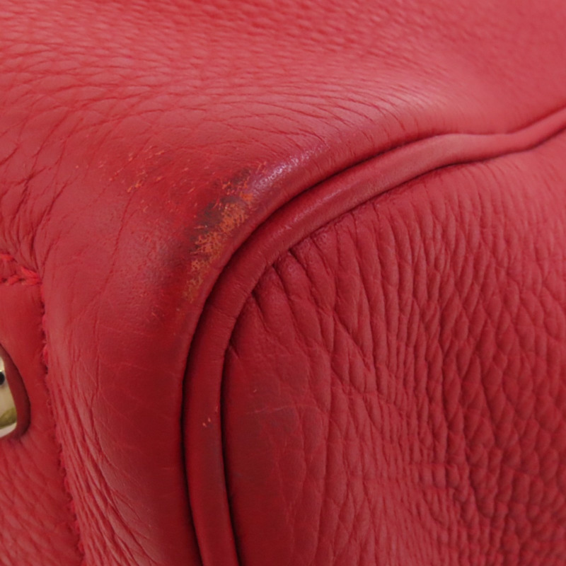 HERMES Clemence皮革Victoria 35銀扣手挽袋-10