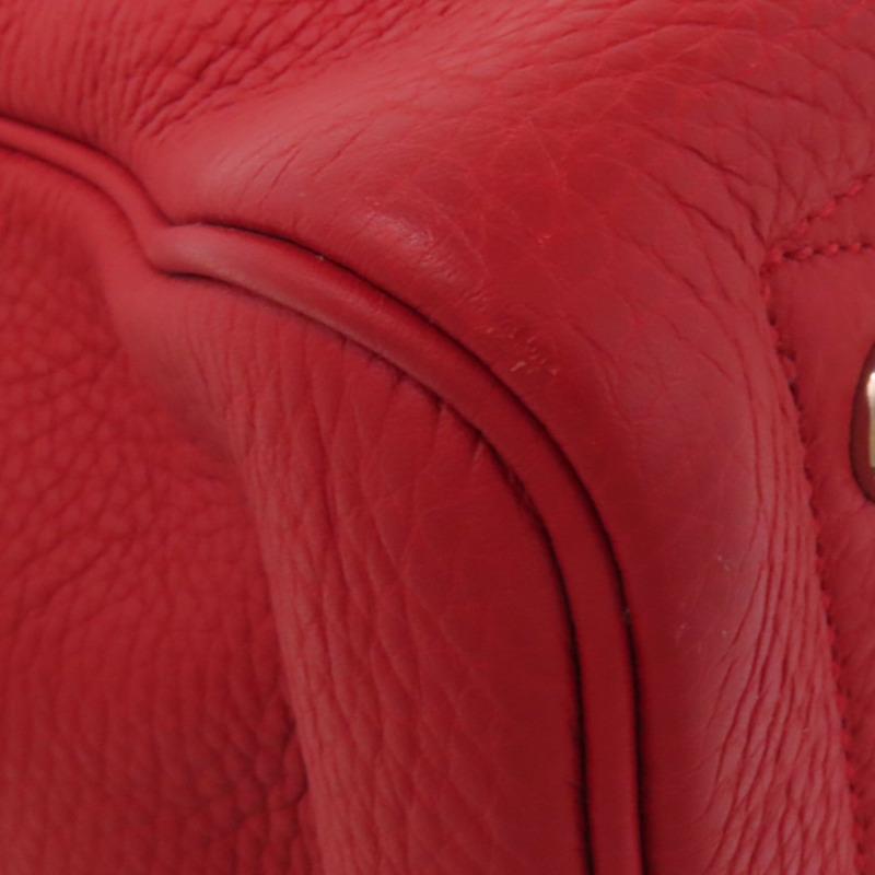 HERMES Clemence皮革Victoria 35銀扣手挽袋-11