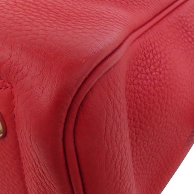 HERMES Clemence皮革Victoria 35銀扣手挽袋-12