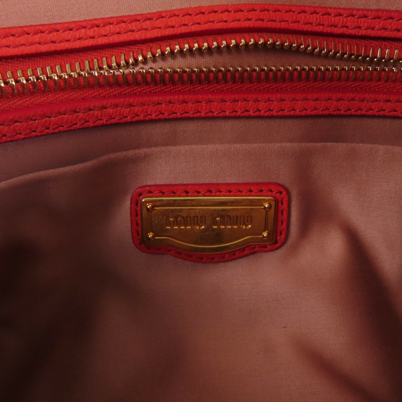 Miu Miu 牛皮皮革2Way Shoulder Bag金扣手挽肩背兩用袋-5