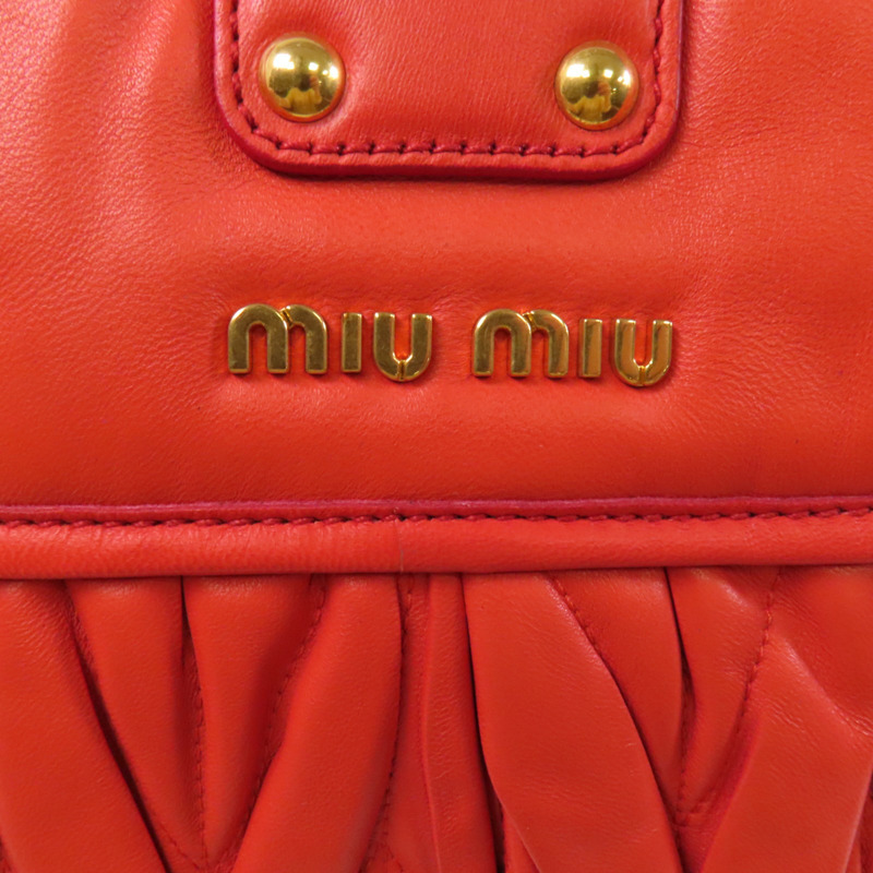 Miu Miu 牛皮皮革2Way Shoulder Bag金扣手挽肩背兩用袋-14