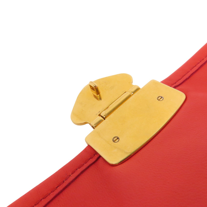Miu Miu 牛皮皮革2Way Shoulder Bag金扣手挽肩背兩用袋-17