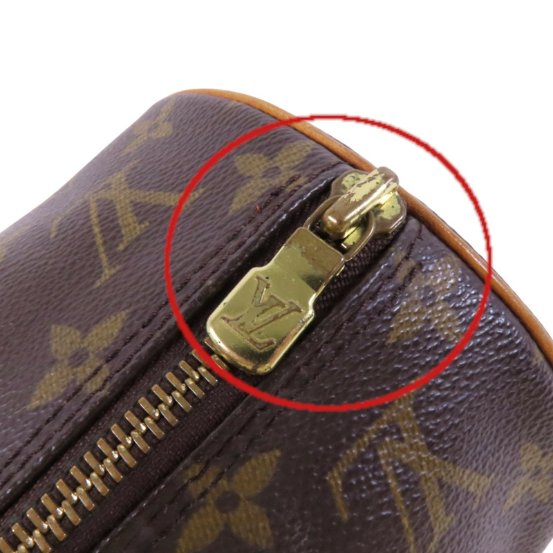 LOUIS VUITTON Monogram Papillon GM金扣手挽袋-17