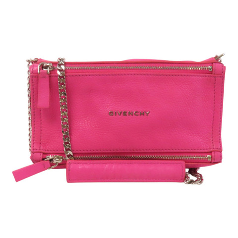 GIVENCHY 牛皮皮革Mini Pandora銀扣肩背袋