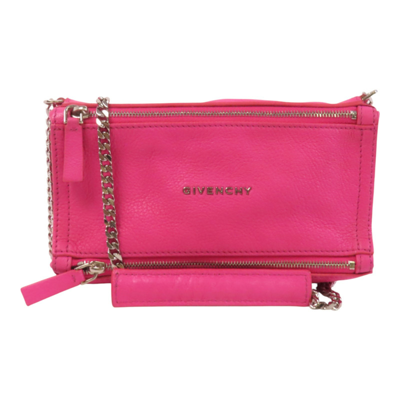 GIVENCHY 牛皮皮革Mini Pandora銀扣肩背袋-0
