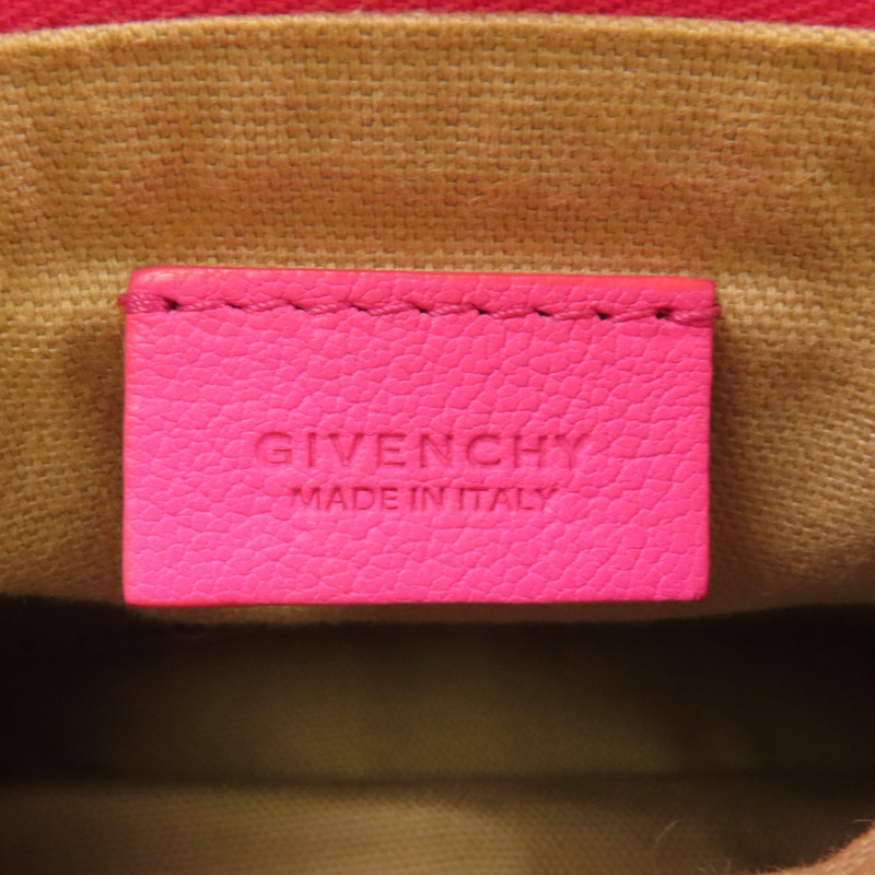 GIVENCHY 牛皮皮革Mini Pandora銀扣肩背袋-6