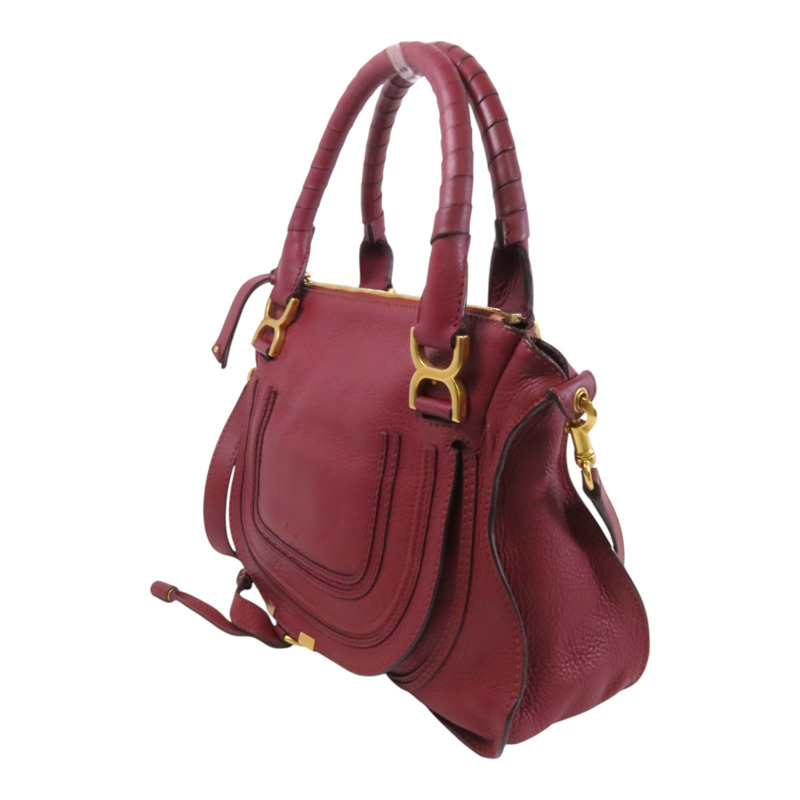 Chloe 牛皮皮革Marcie2 Way Shoulder Bag金扣手挽肩背兩用袋-2