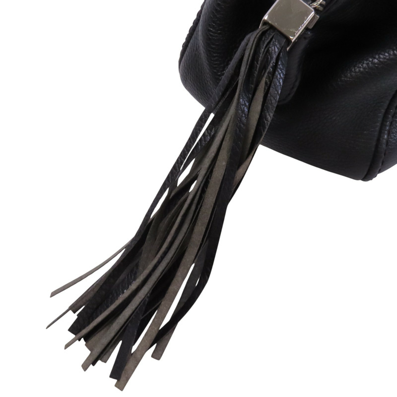 CHANEL 牛皮皮革Hand Bag銀扣手挽袋-9