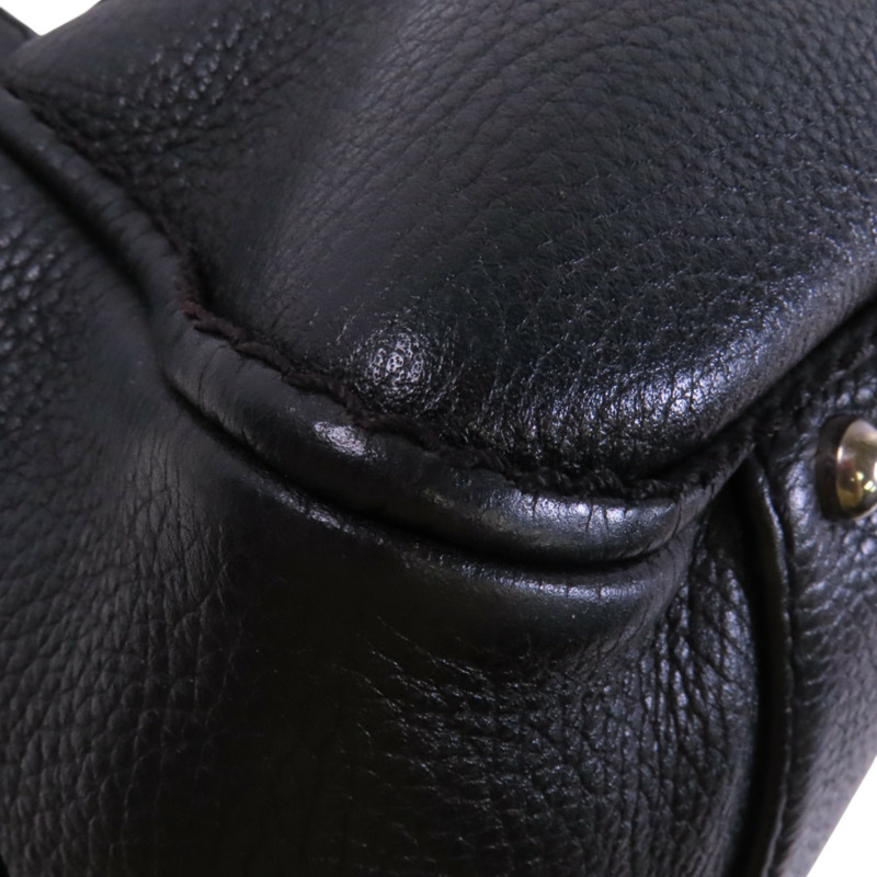 CHANEL 牛皮皮革Hand Bag銀扣手挽袋-10