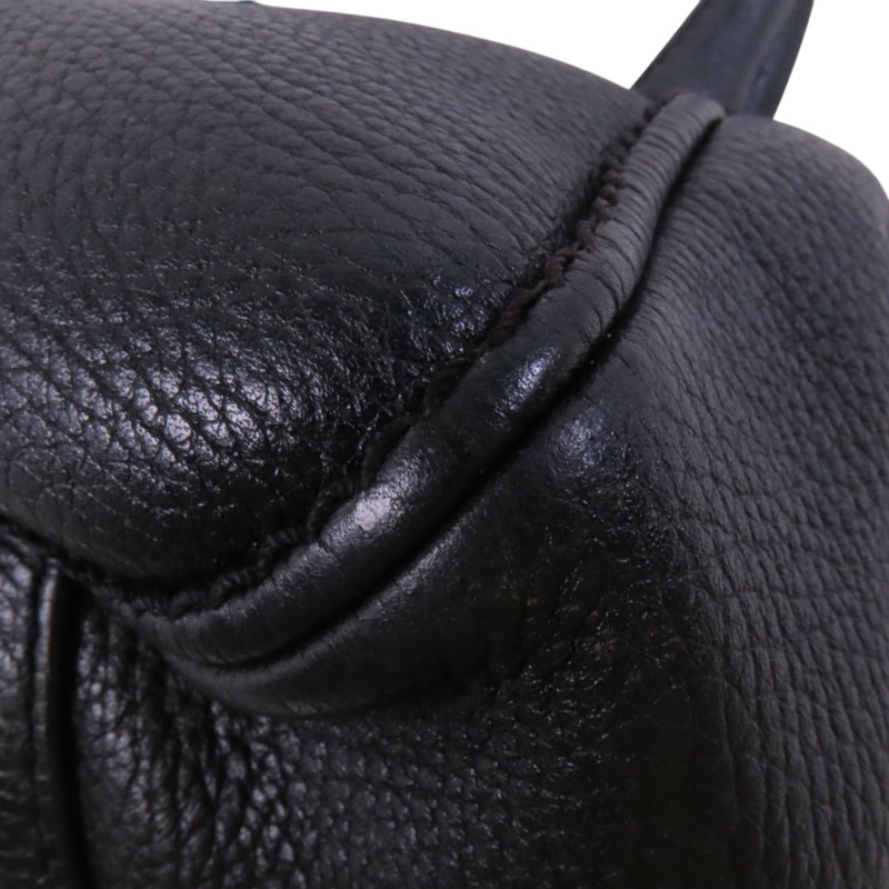 CHANEL 牛皮皮革Hand Bag銀扣手挽袋-11