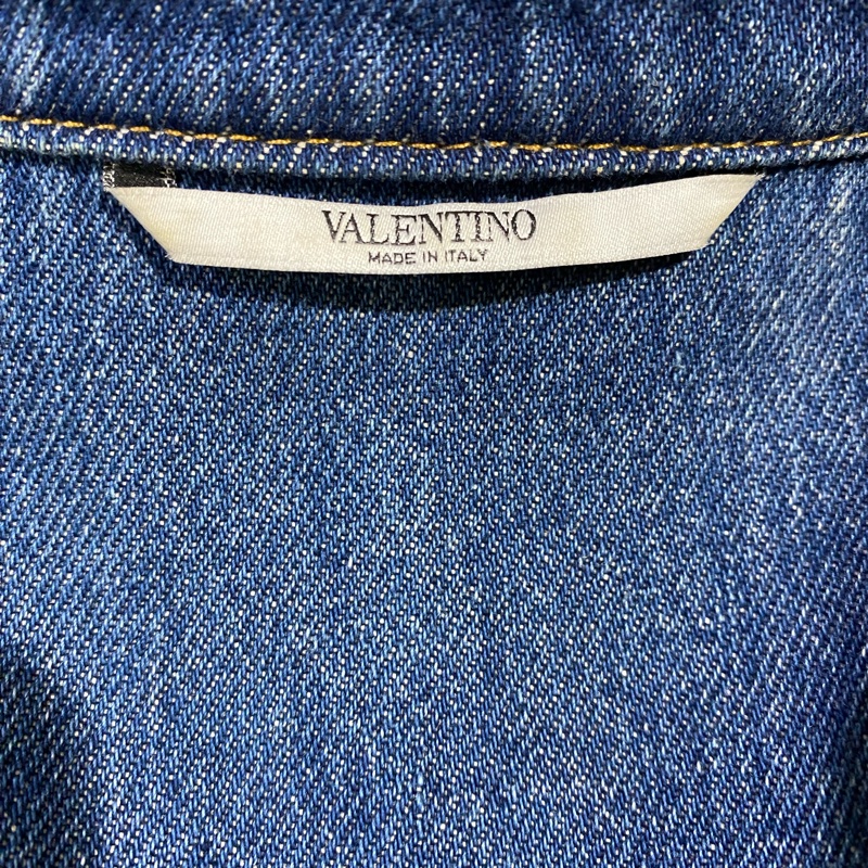 VALENTINO 飾折疊愛心牛仔襯衫-6