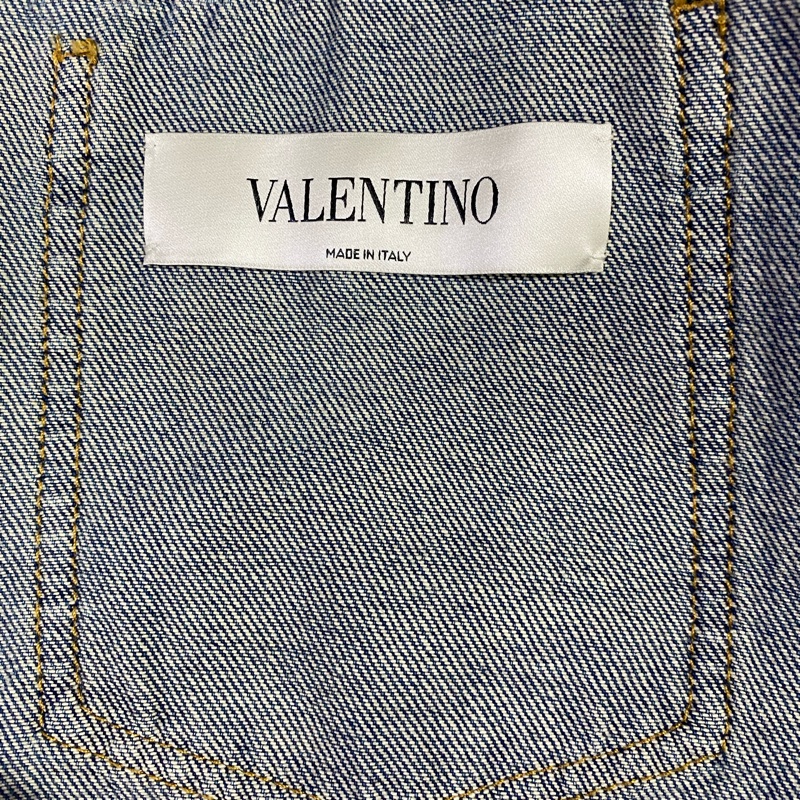 VALENTINO 飾折疊愛心牛仔襯衫-7