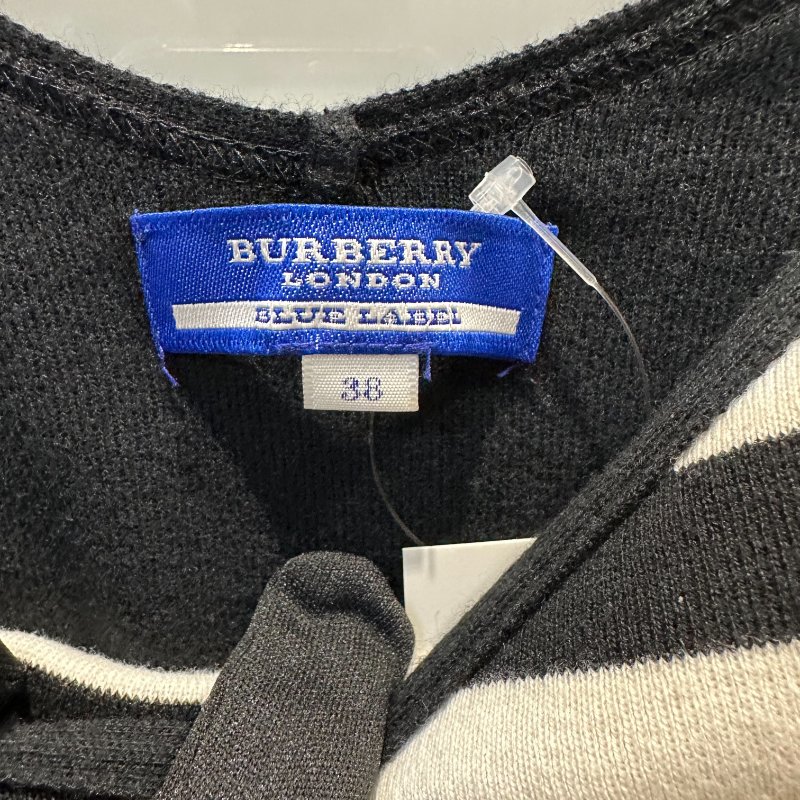 【美收精品】BURBERRY 黑白色條紋無袖 4-180【隔月月中將轉賣至日本 上架期限30天】-5