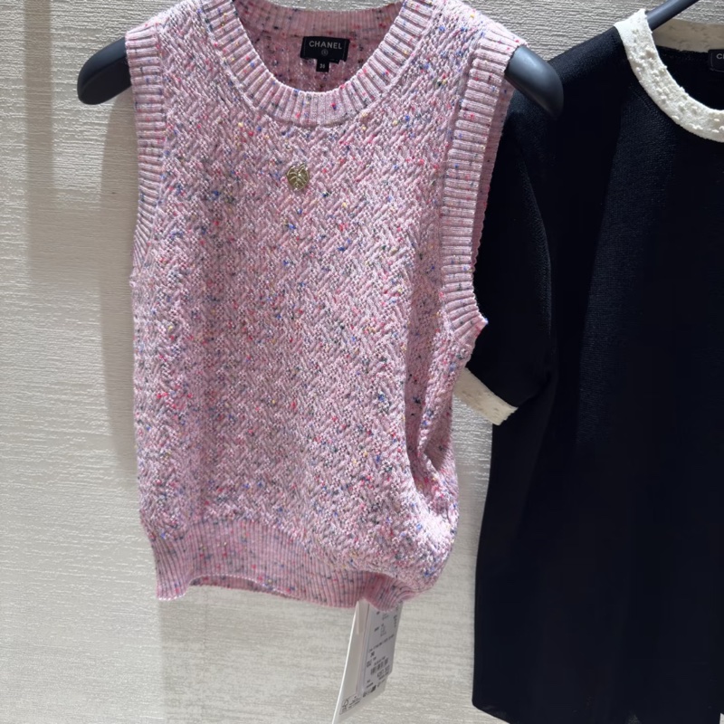 9.5新Chanel 粉色背心-0