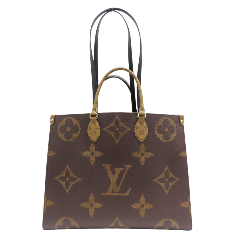 棕色 原花 PVC塗層帆布 OnTheGo GM 两用包【LOUIS VUITTON LV 路易威登】 M45320-0