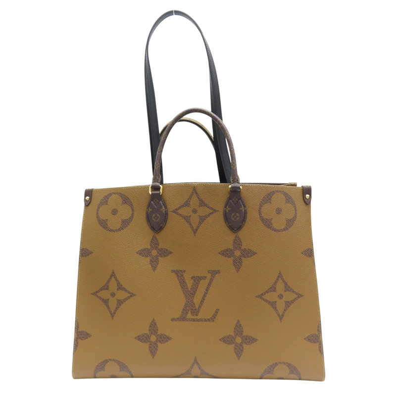 棕色 原花 PVC塗層帆布 OnTheGo GM 两用包【LOUIS VUITTON LV 路易威登】 M45320-1