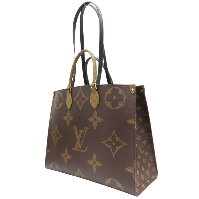 棕色 原花 PVC塗層帆布 OnTheGo GM 两用包【LOUIS VUITTON LV 路易威登】 M45320-2