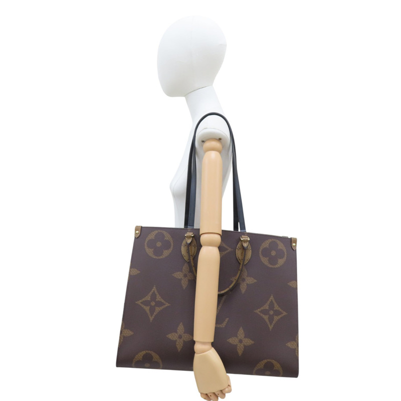 棕色 原花 PVC塗層帆布 OnTheGo GM 两用包【LOUIS VUITTON LV 路易威登】 M45320-7